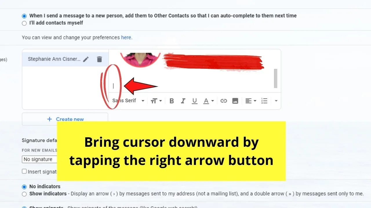 Bring Cursor Down