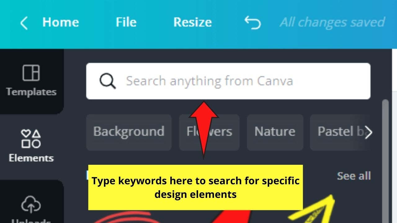 Canva's Search Bar Function