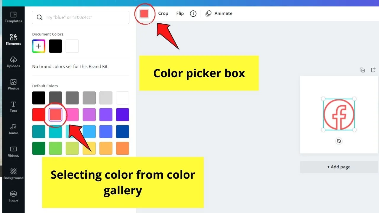Choosing Color for Clickable Icon