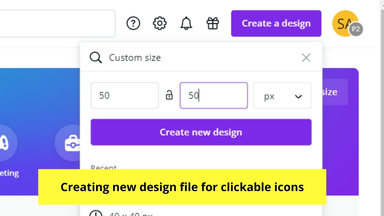Creating Clickable Icon Design File