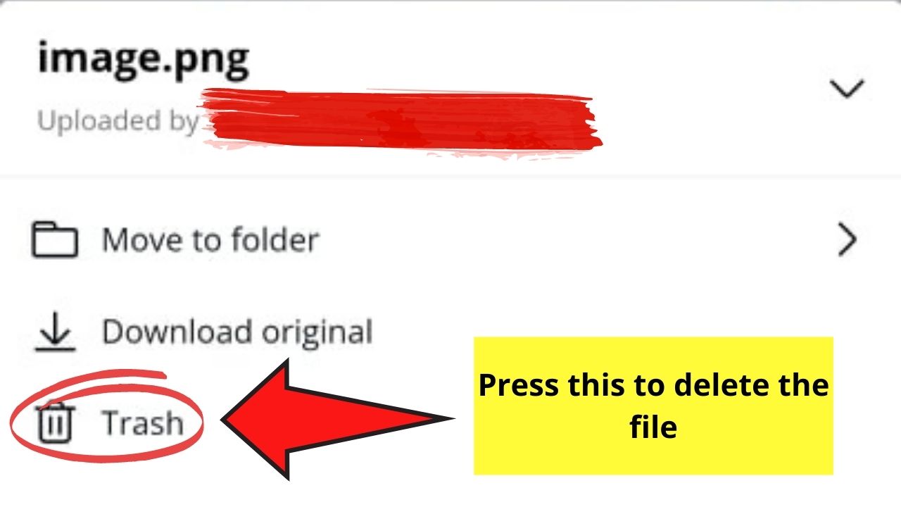 How to Access Uploads on Canva App Accessing Uploads from Menu Bar Step 6.2