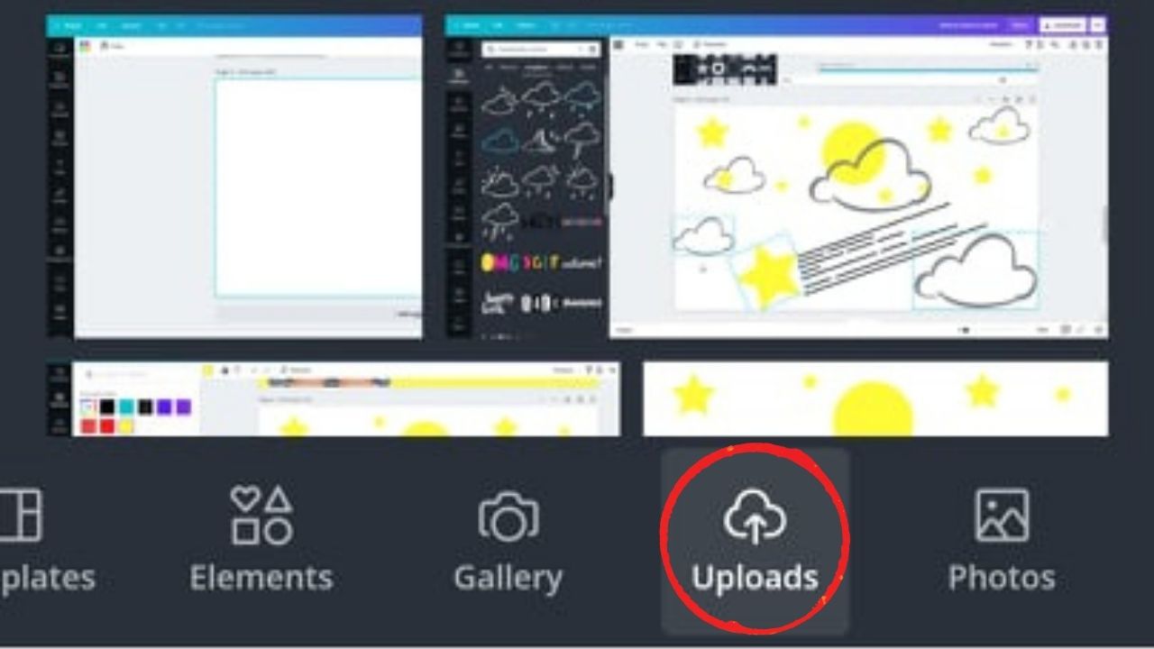 How to Access Uploads on Canva App Accessing Uploads in the Editor Page Step 2