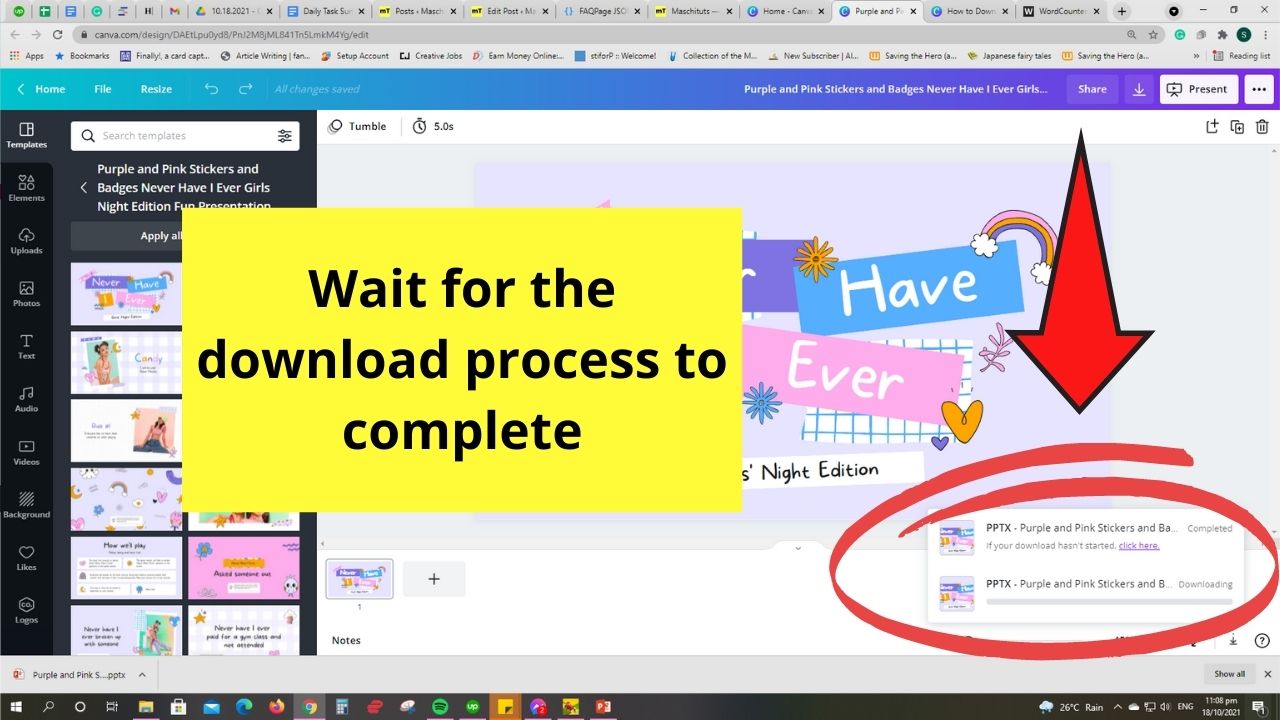 How to Download a Presentation in ppt Format (Powerpoint) in Canva Step 4.2
