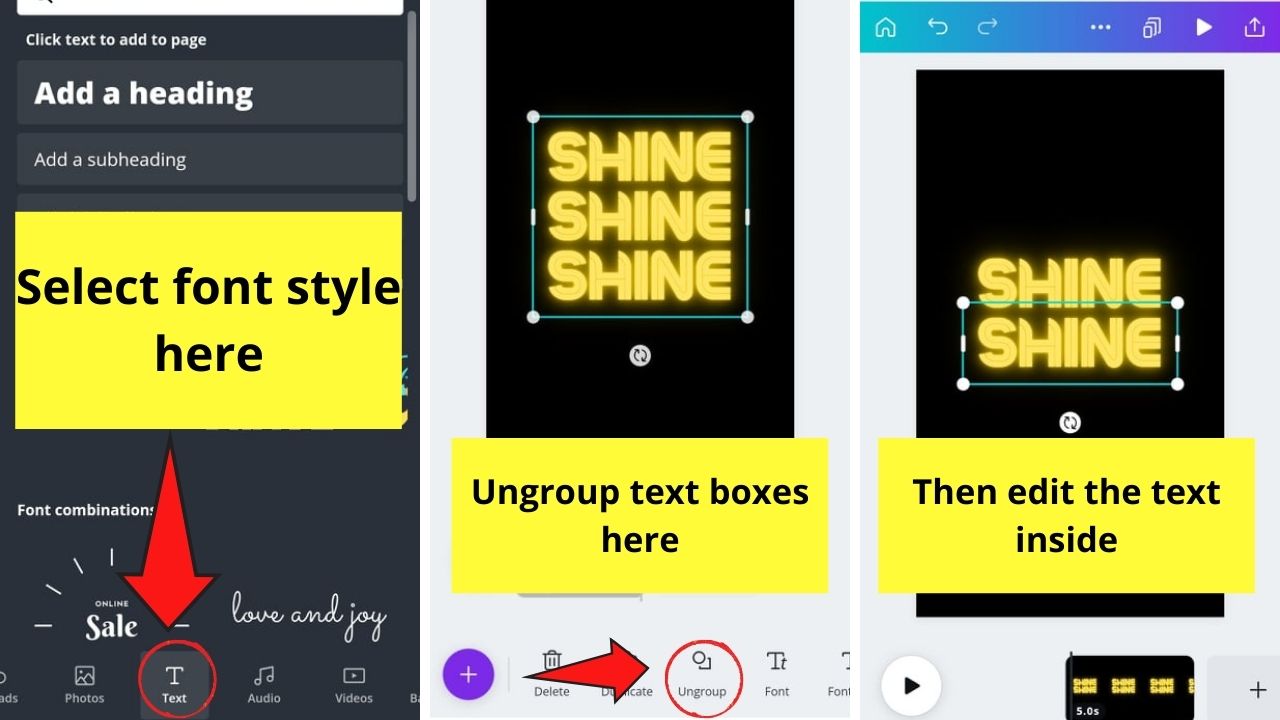 How to Make a Video on the Canva App from Scratch Step 4.1