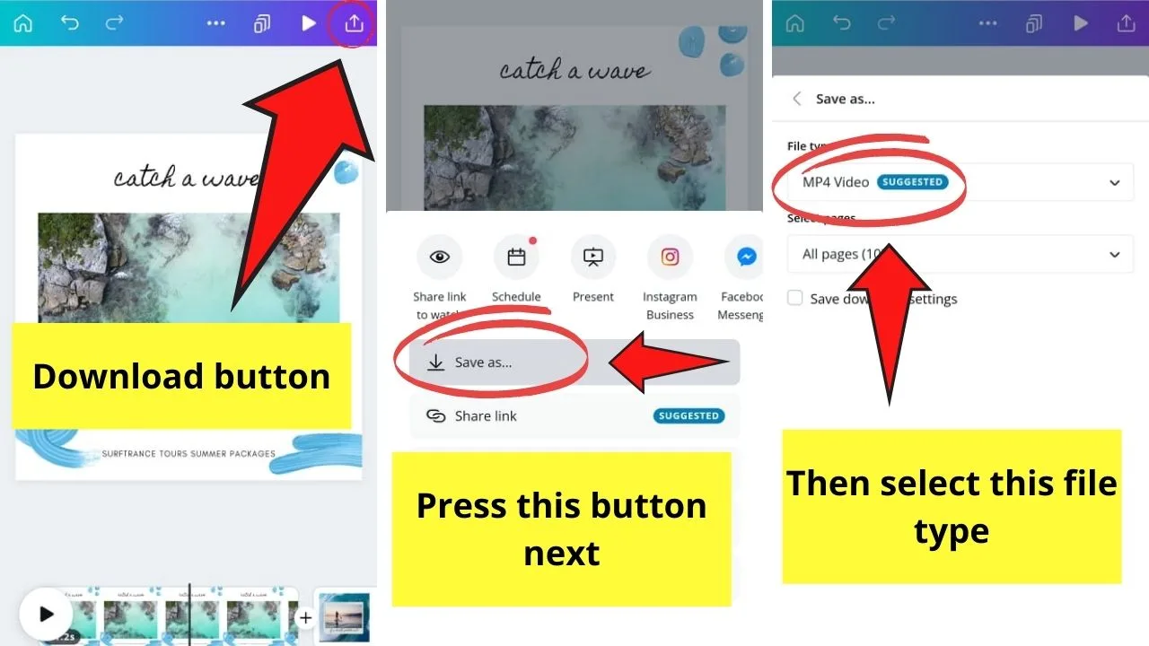 How to Make a Video on the Canva App with Templates Step 12.1