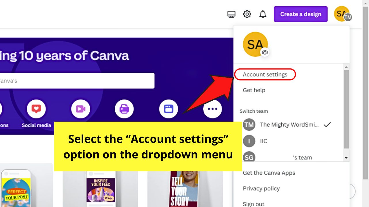 How to Remove Someone from Your Very Own Canva Team Step 2