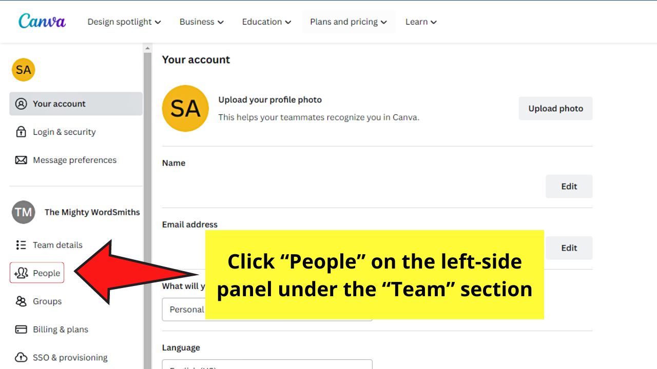 How to Remove Someone from Your Very Own Canva Team Step 3
