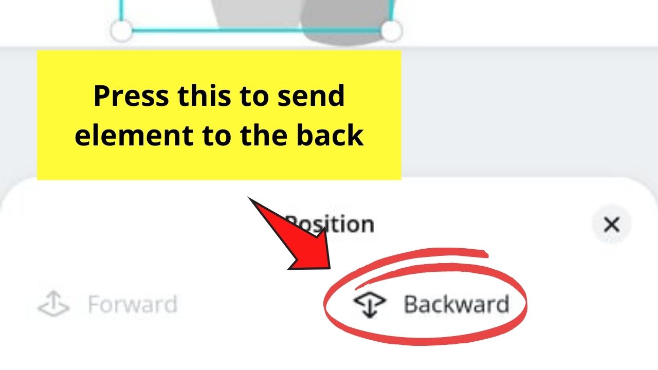 How to Send to Back on Canva App Step 7.1