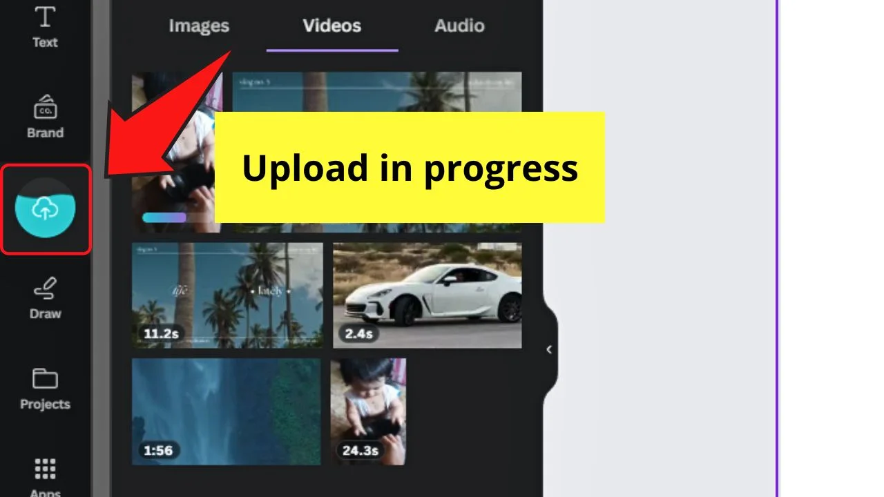 How to Upload a Video to Canva Step 3