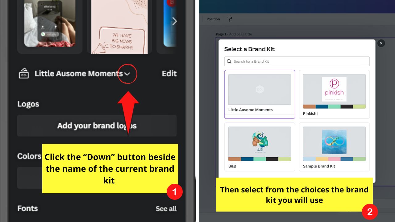 How to Use Brand Kits in Canva Step 3