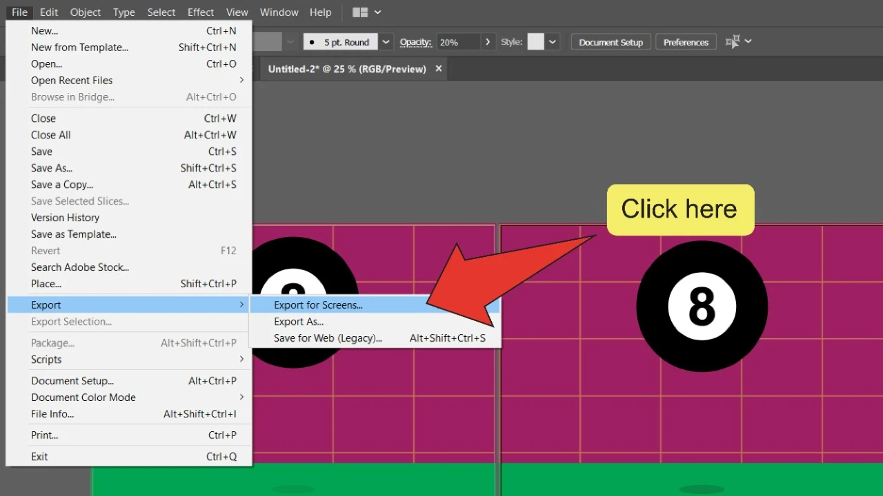 How to make a GIF in Illustrator Step 11