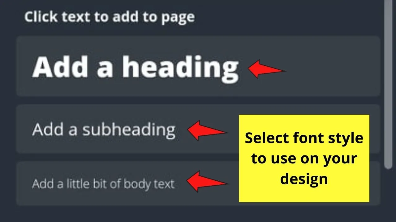 Selecting Font Style