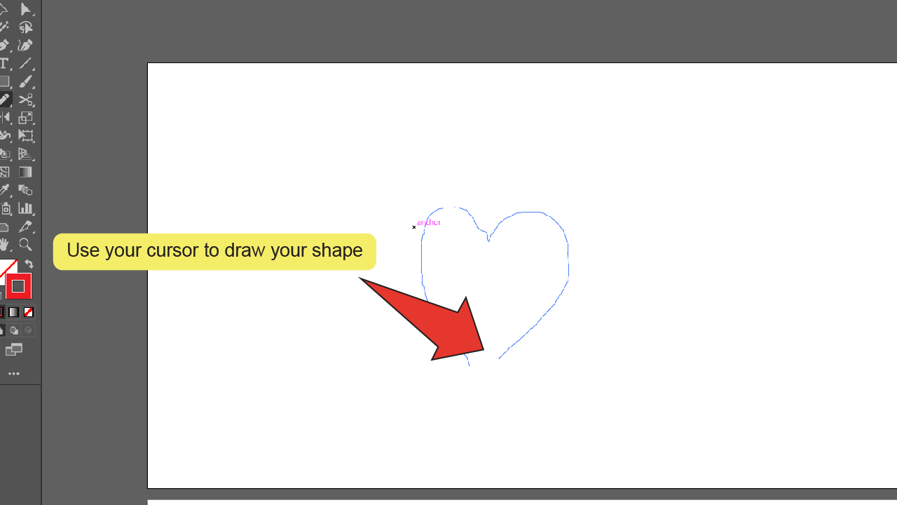 How To Make A Heart In Illustrator Using The Pencil Tool Step 5