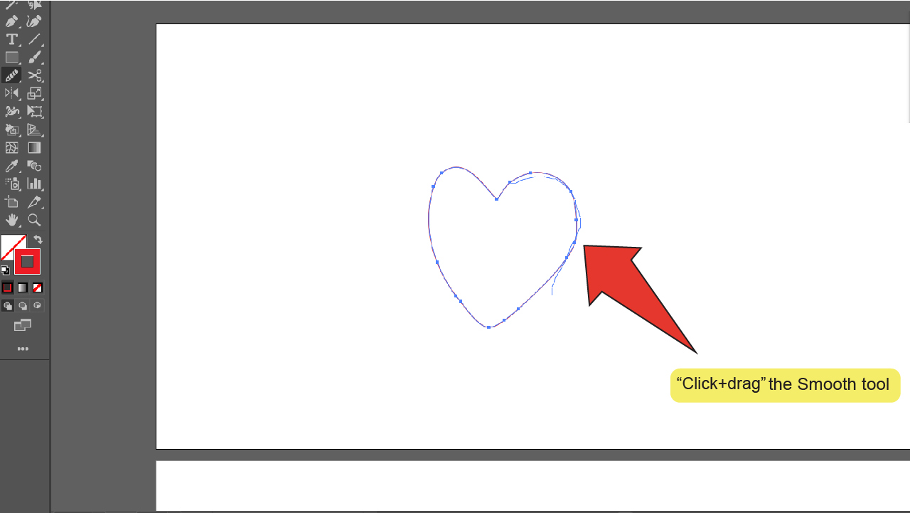 How To Make A Heart In Illustrator Using The Pencil Tool Step 7