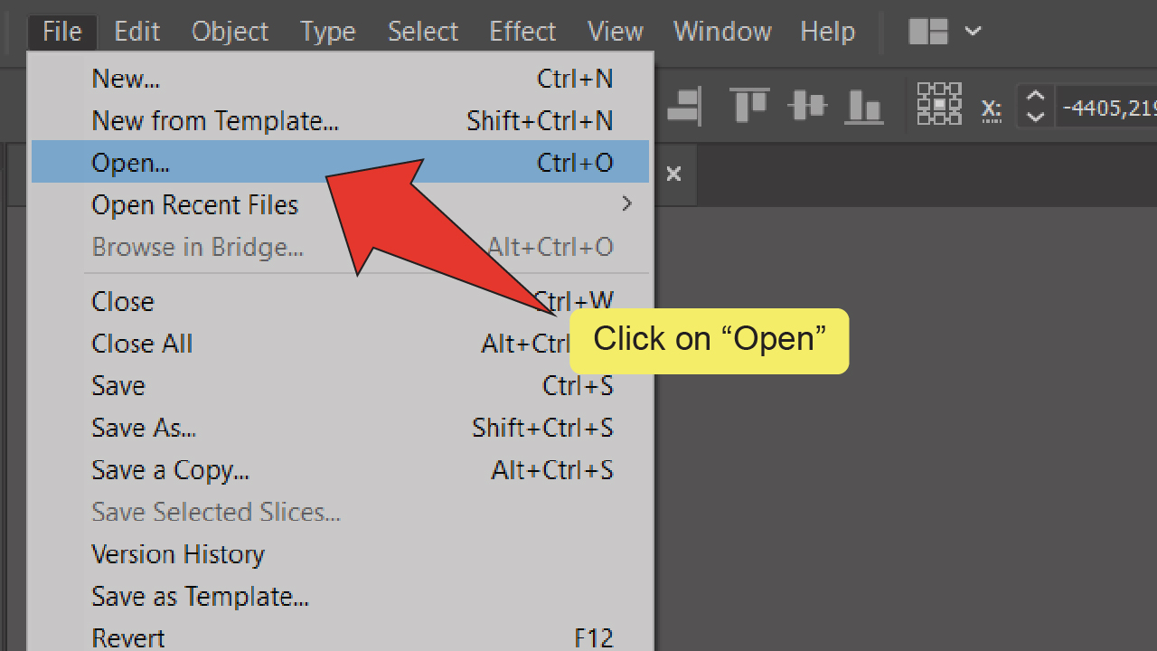 How to activate fonts inside Illustrator Step 1