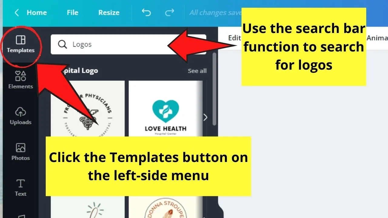 How to Change the Logo Color in Canva Canva-Designed Logo Step 2.2