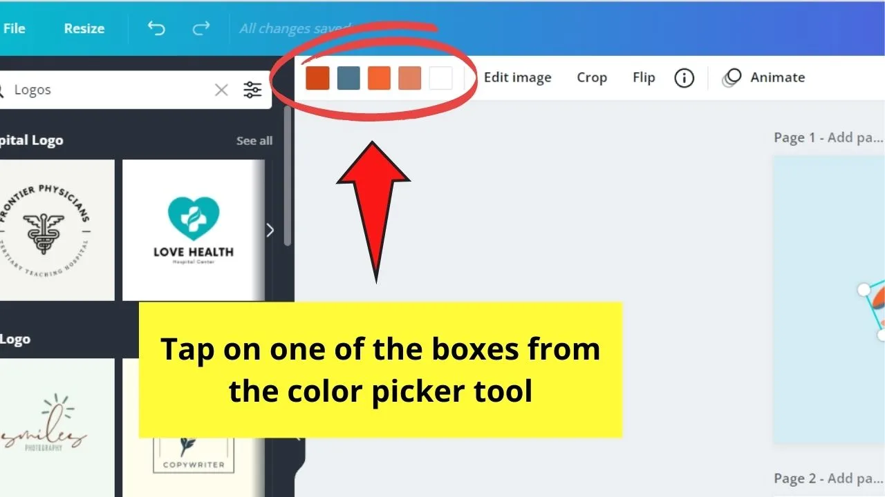 How to Change the Logo Color in Canva Canva-Designed Logo Step 4