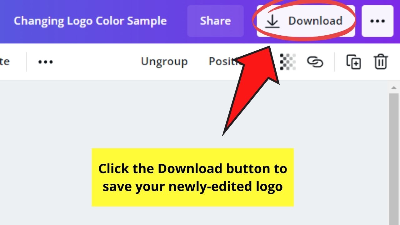 How to Change the Logo Color in Canva Canva-Designed Logo Step 7