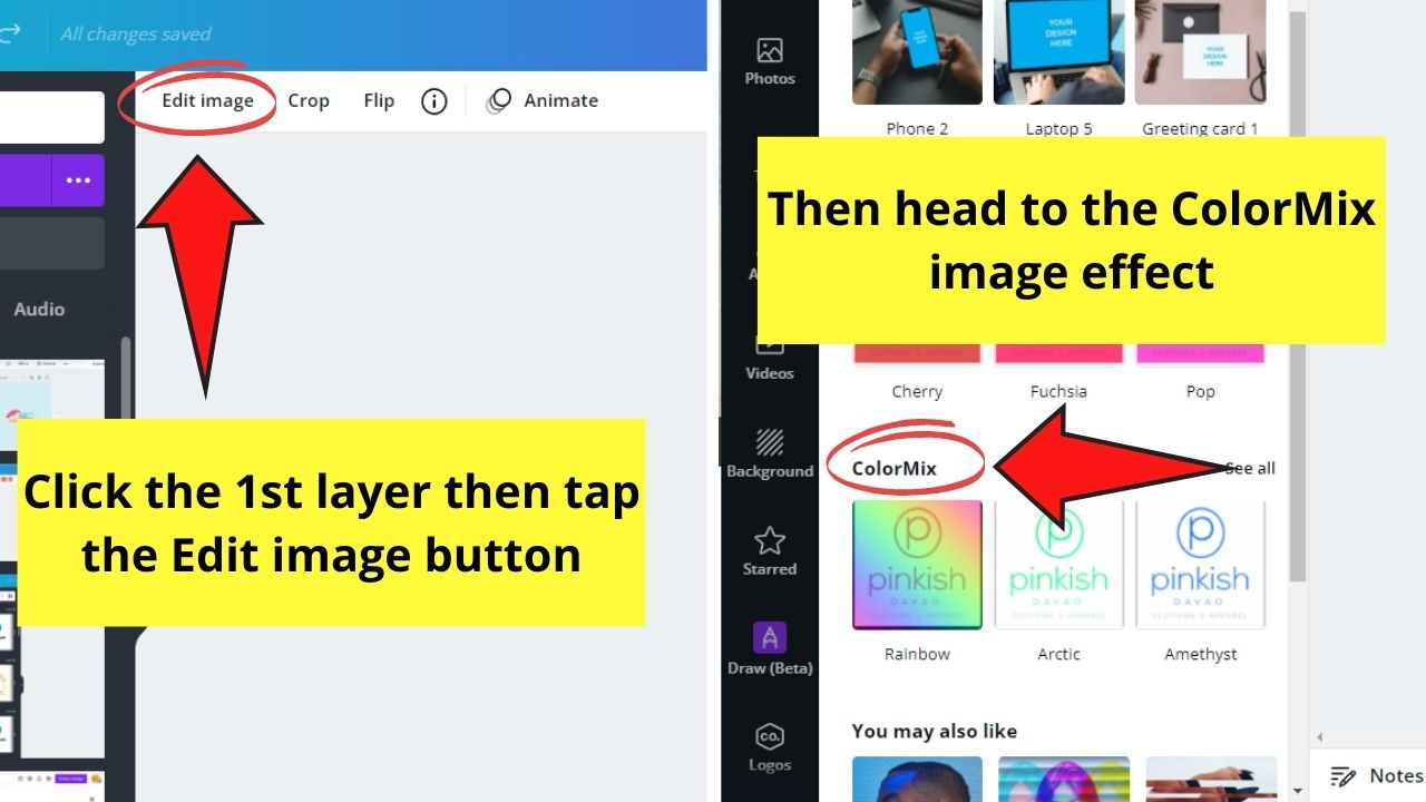 How to Change the Logo Color in Canva Uploaded to Canva Step 4