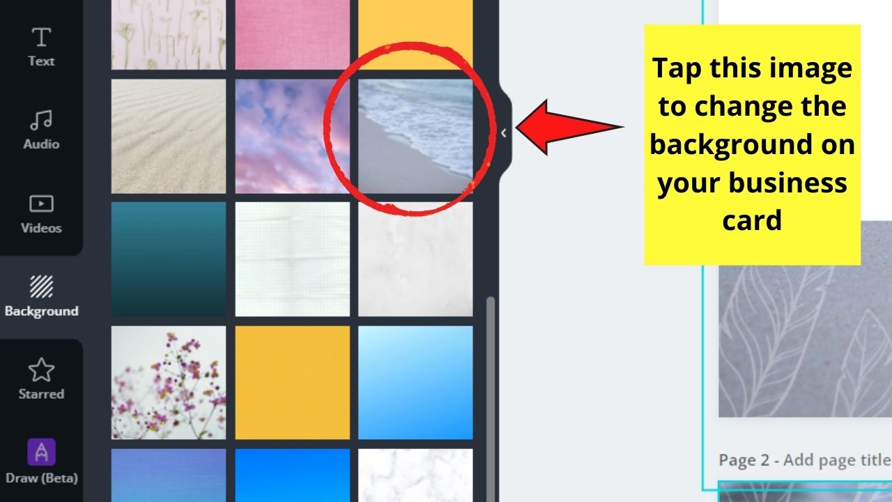 How to Create Business Cards in Canva Step 3.3