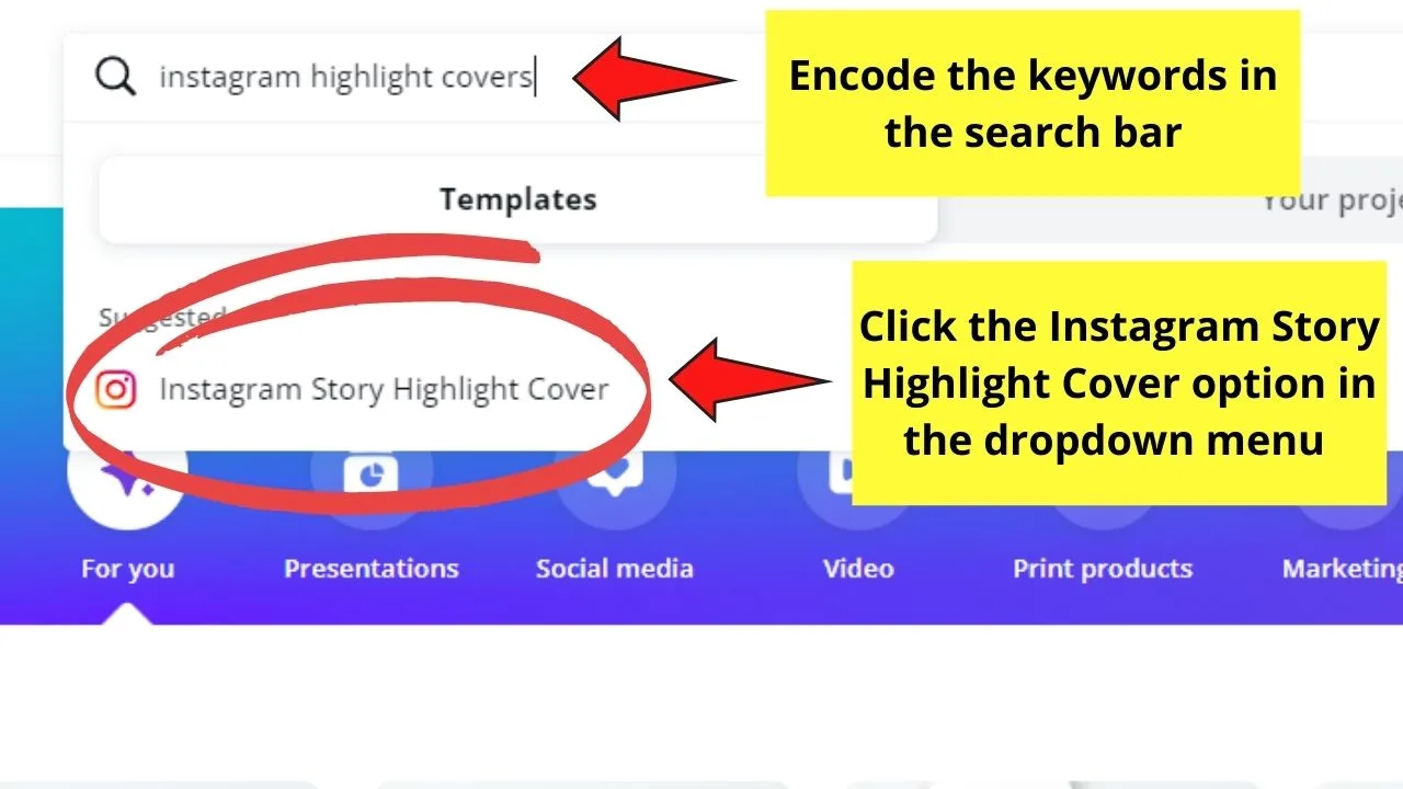 How to Create Instagram Highlight Covers in Canva Step 1