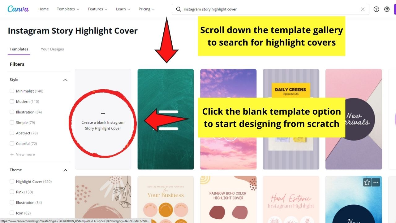 How to Create Instagram Highlight Covers in Canva Step 2