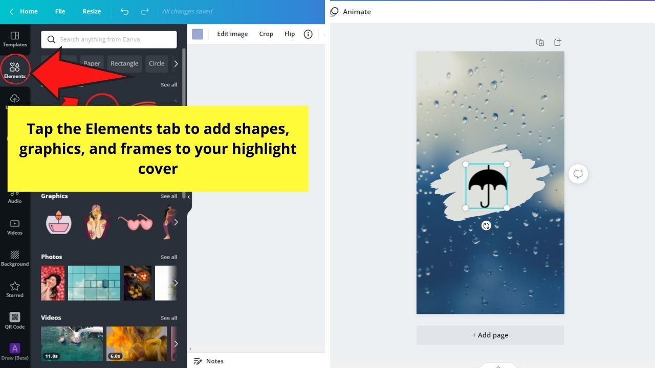 How to Create Instagram Highlight Covers in Canva Step 4.1