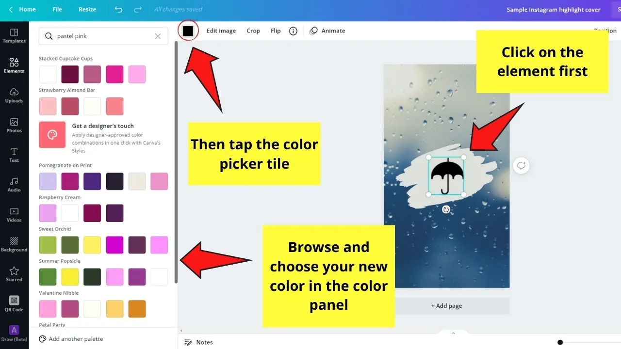 How to Create Instagram Highlight Covers in Canva Step 6
