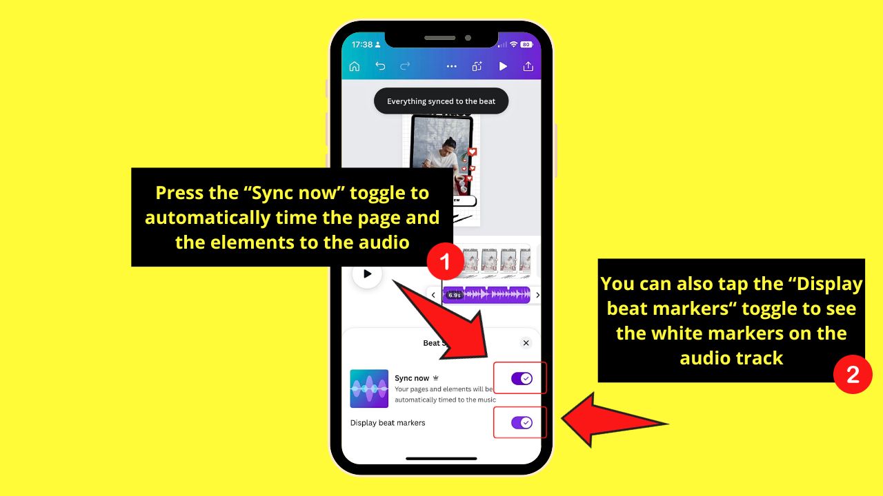 How to Edit Music in the Canva Mobile App Step 2