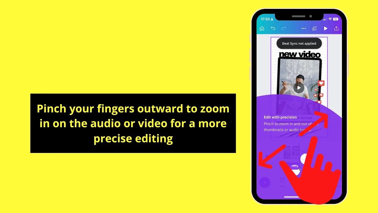How to Edit Music in the Canva Mobile App Step 5