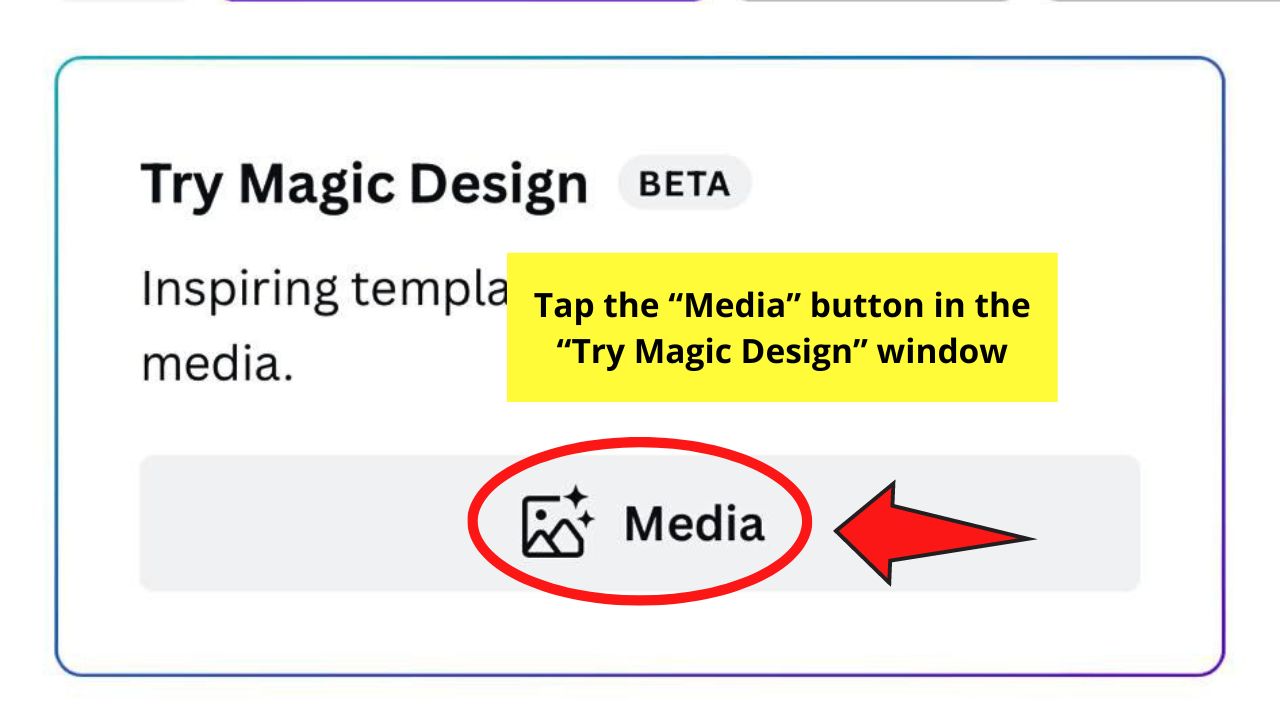 How to Make a Video on the Canva Mobile App with Magic Design Step 1