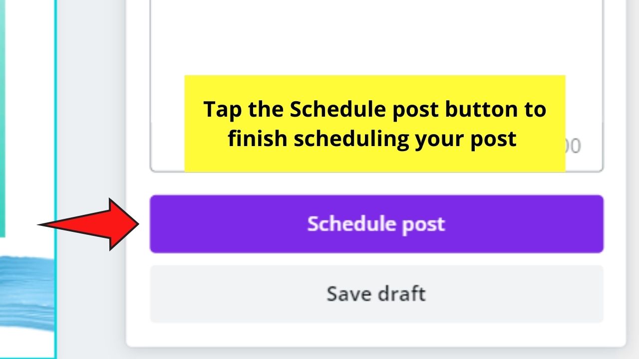 How to Schedule your Social Media Posts Directly From Canva Editor Page Step 7