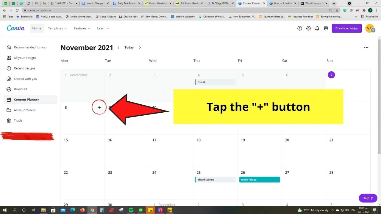 How to Schedule your Social Media Posts Directly From Canva Homepage Step 2