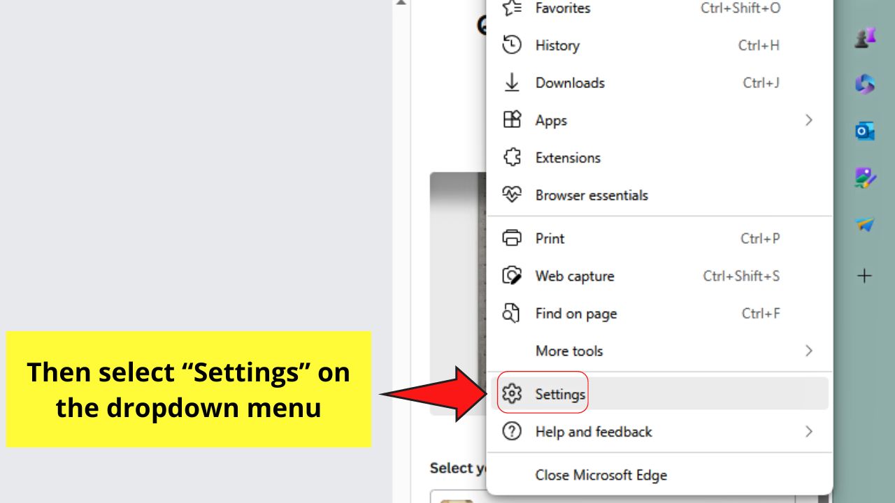 How to Spell Check in Canva Using Microsoft Edge Spell Check Step 2
