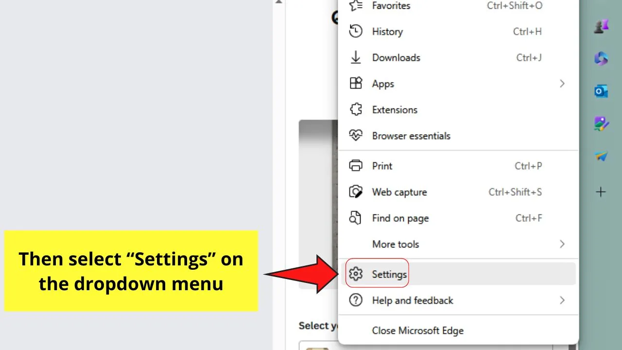 How to Spell Check in Canva Using Microsoft Edge Spell Check Step 2