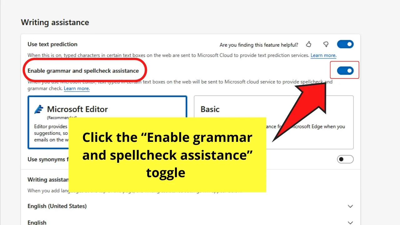 How to Spell Check in Canva Using Microsoft Edge Spell Check Step 4