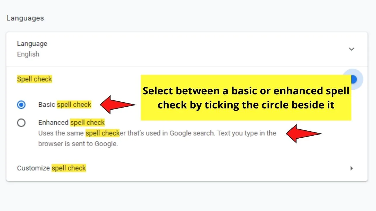 How to Spell Check on Canva Chrome Settings Activation Step 5