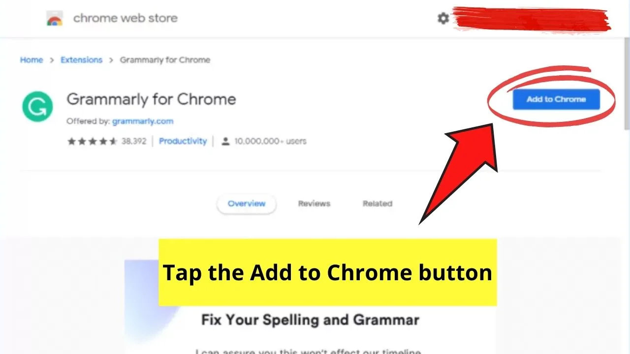 How to Spell Check on Canva Grammarly Chrome Extension Step 3.1