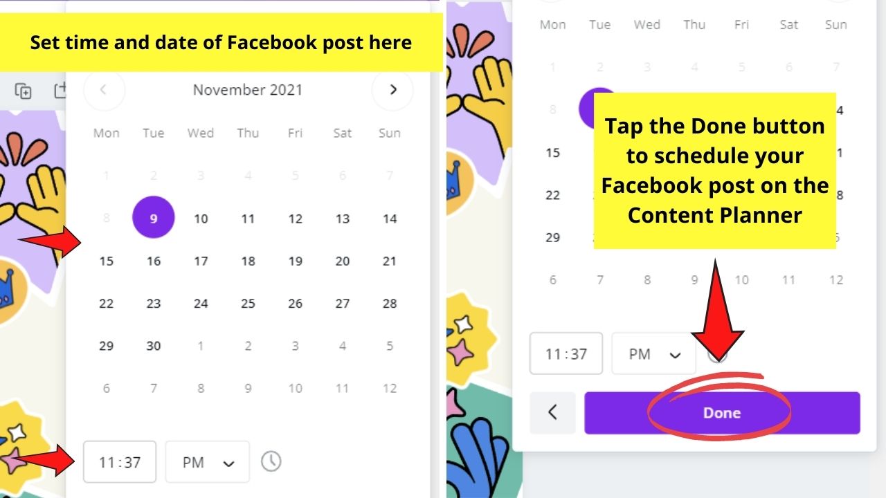 How to Use Canva for Facebook Scheduling Posts Step 4