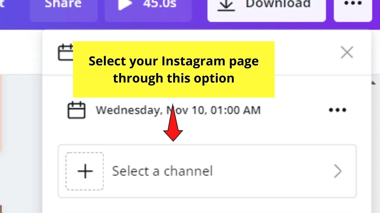 How to Use Canva for Instagram Scheduling Posts Step 4