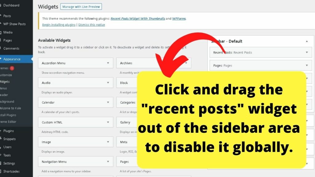 remove-recent-posts-in-wordpress-step-by-step-guide