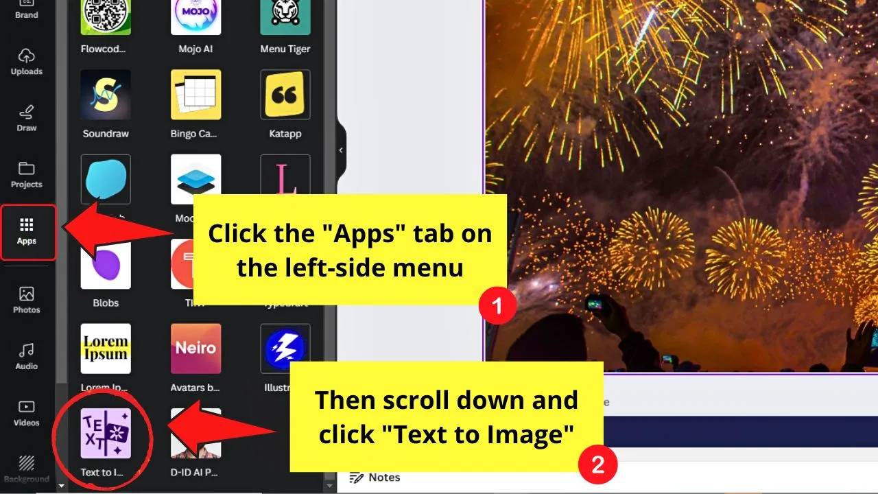 Adding the Text to Image App to your Editor Taskbar Step 1