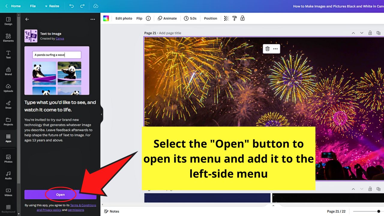 Adding the Text to Image App to your Editor Taskbar Step 2