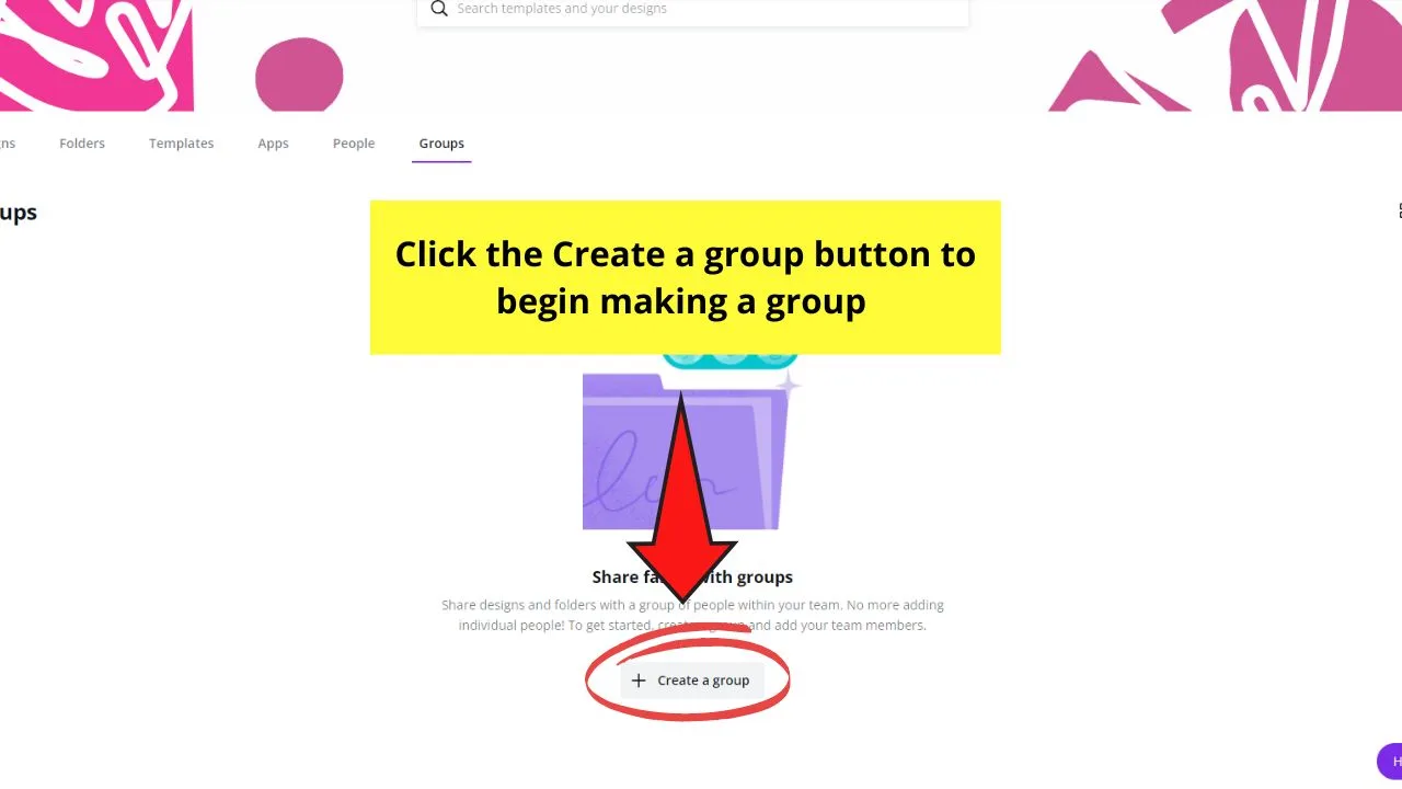 How do Canva Teams Work Creating Groups in a Team Step 3