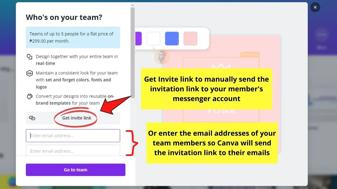 How do Canva Teams Work Creating a Canva Team Step 2