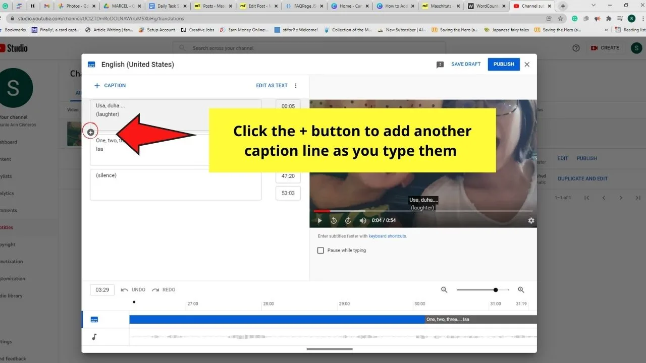 How to Add Closed Captions to Your YouTube Videos Manual Typing of Closed Captions Step 2.2