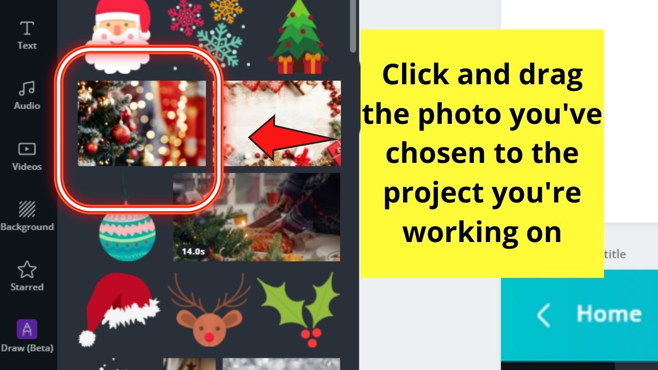 How to Add Photos to Canva through the Gallery Step 3