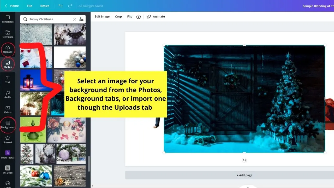 How to Blend Photos in Canva Step 3