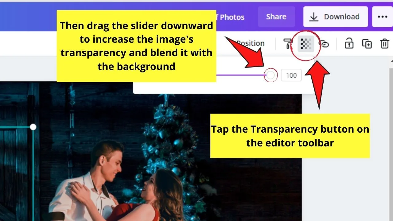 How to Blend Photos in Canva Step 5.2
