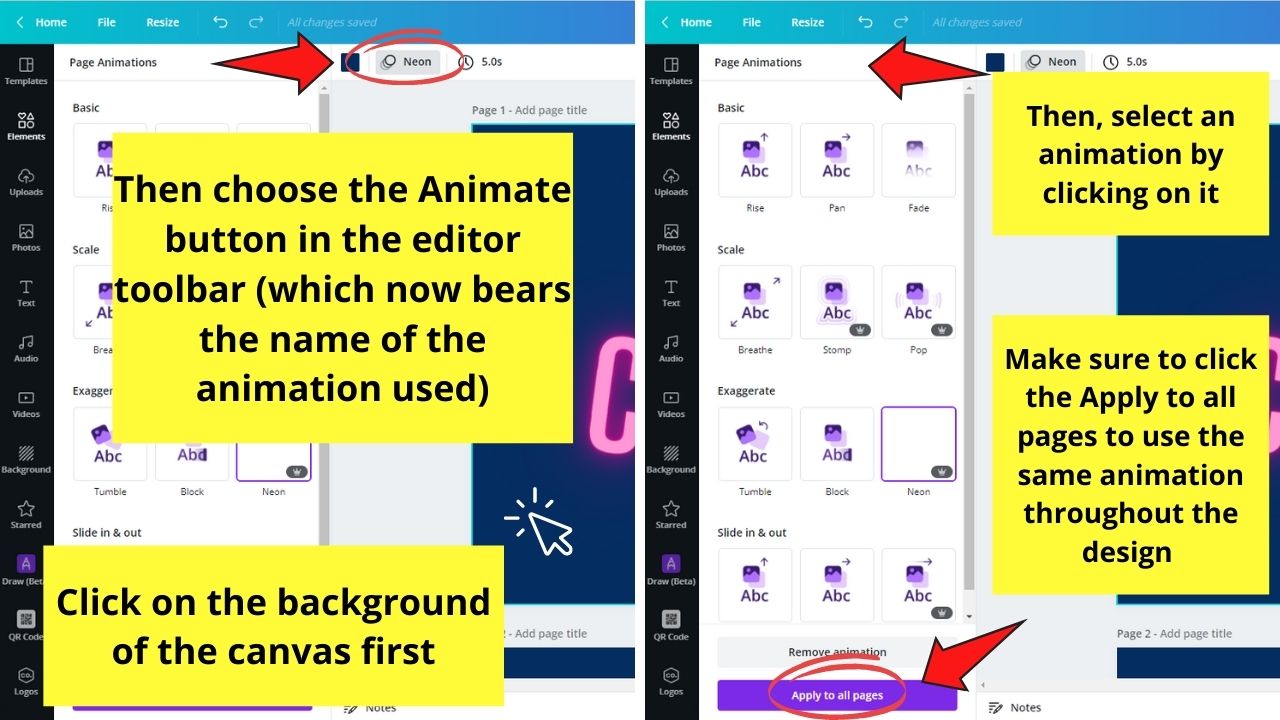 How to Change the Animation Speed in Canva Customizing Duration for Animation Slides Step 7